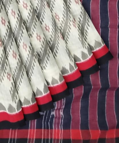 Image of Nuapatna Cotton Saree of Odisha Ikkat Orissa Traditional Handloom Sari | Bomkai | Pata | Nuapatana | sambalpuri saree | khandua patta sare | without Blouse S12