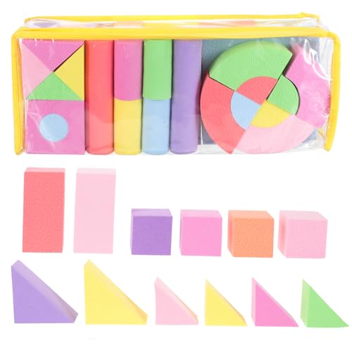 MUSISALY Jeux de Construction Éducatifs en Eva 52 Pièces pour Garçon et Filles de 3 à 5 Ans, Blocs Cognitifs Colorés pour Développer la Pensée Logique...