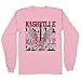 TeesAndTankYou Guitar Nashville Long Sleeve Shirt Unisex X-Large Pink
