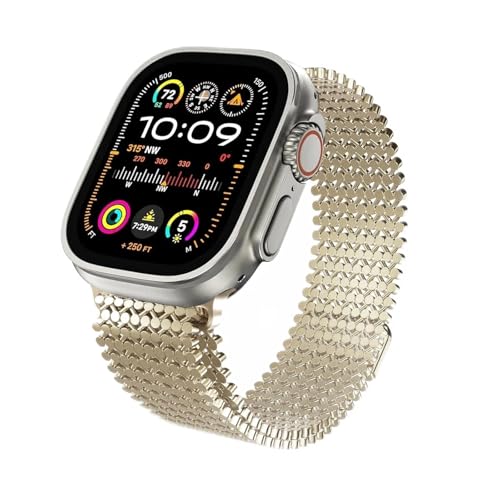 Bracelet Correa pour montre connectée 45 mm doté d'une finition haut de gamme en acier tressé
