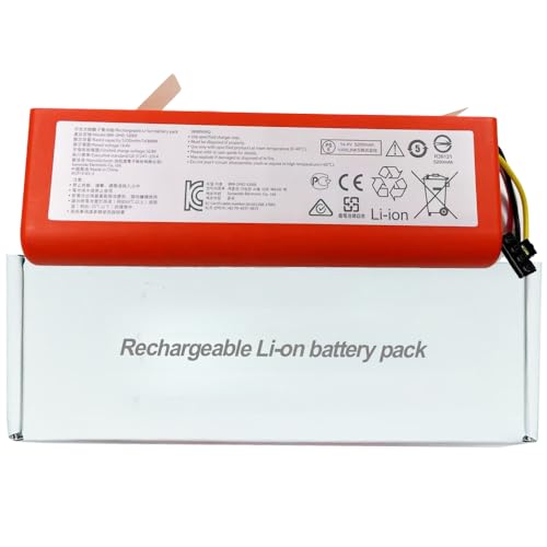 Batteria originale Geoviizon compatibile con roborock robot aspirapolvere batteria accessori 5200 mAh, BRR-2P4S-52005, 14,4 V, 74,88 Wh