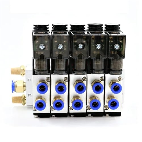 Bloc électrovanne 4V210-08 triphasé DC24V réduction bruit active - 6