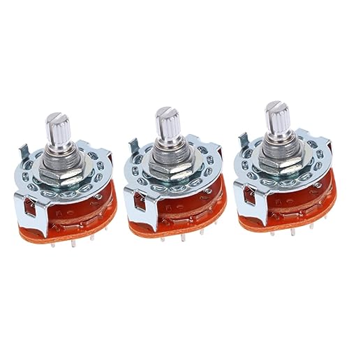 ibasenice 3pcs Guitar Amplifier 3p4t Rotary Selector Switch Easy Install for Guitar