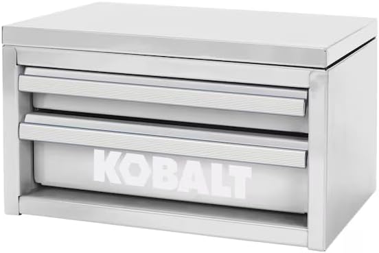 Mini 2-Drawer Steel Tool Box White