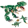 HSANHE 3 in1 Dinosaurs Building Blocks Toys for Kids Age 6-10 Year Old, Educational Building Sets Best Gifts for Boy 6-10 (Green)