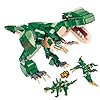 HSANHE 3 in1 Dinosaurs Building Blocks Toys for Kids Age 6-10 Year Old, Educational Building Sets Best Gifts for Boy 6-10 (Green)