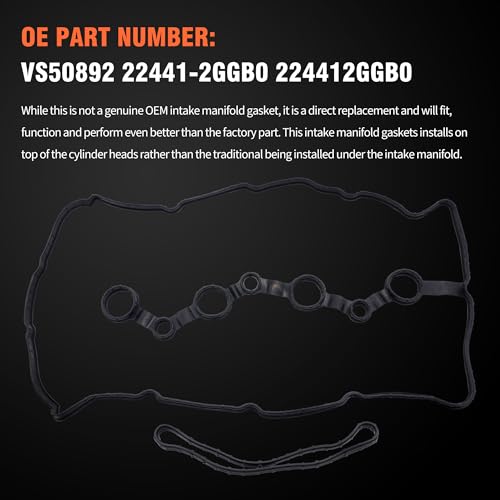 Image of HiSport Engine Valve Cover Gasket Set - Compatible with Hyundai Santa Fe Sport Sonata Tucson Compatible with Kia Optima Sorento 2.0L 2.4L 2016-2020 - Replace VS50892