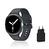Samsung Galaxy Watch8, Montre Connectée, Coach Running, Coach Sommeil, Galaxy AI, Bluetooth, 40mm, Graphite, Chargeur Secteur Rapide 25W Inclus, Version FR