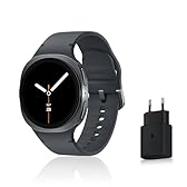 Samsung Galaxy Watch8, Montre Connectée, Coach Running, Coach Sommeil, Galaxy AI, Bluetooth, 40mm, Graphite, Chargeur Secteur Rapide 25W Inclus, Version FR