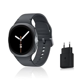 Samsung Galaxy Watch8, Montre Connectée, Coach Running, Coach Sommeil, Galaxy AI, Bluetooth, 40mm, Graphite, Chargeur Secteur Rapide 25W Inclus, Version FR