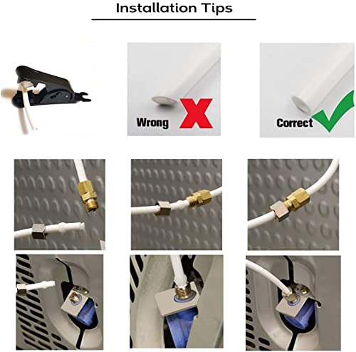 Length 25Ft ,1/4-Inch O.d Tube Quick Connect Kit, Fridge Water Line Connection And Ice Maker Installation Kit For Reverse Osmosis Ro Systems & Water Filters.(Both 1/4” & 3/8” Output) (25Ft Tube) #TOP3