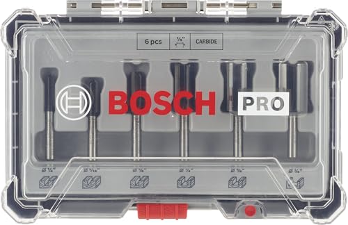 Bosch Professional Set Di 6 Frese Per Legno (Per Fresatrice Verticale Con Codolo Da 1/4 Pollici) - 2