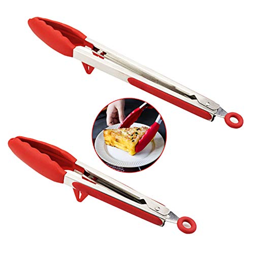 Cooking Tongs 16in and 11inch Extra Long Grilling Tongs for Cooking,Barbecue,BBQ Grill,Picking Bread,Salad.High