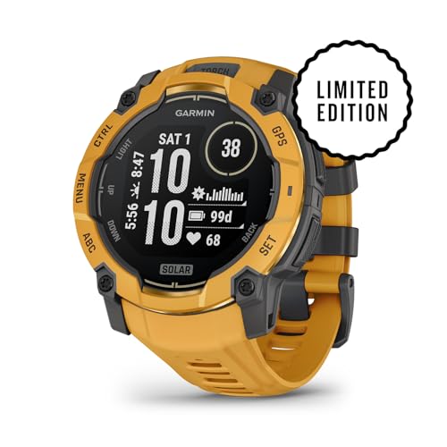 Montre GPS avec bracelet Garmin Instinct® 3 Solar Jaune 345 mm - vue 3