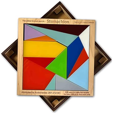 The Stomachion or Ostomachion - Worlds Oldest Puzzle by Archemedes - Made in USA by Creative Crafthouse Cover