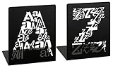 In den Motiven A & Z sind die eleganten und modernen Buchständer in mattschwarz ein dekoratives Wohnaccessoire für das Wohnzimmer oder Schlafzimmer