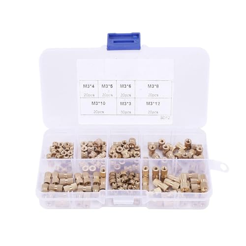 150 pedazos/caja moleteado inserción roscada inserción tornillos surtido conjunto de maquinaria industrial herramientas de inyección