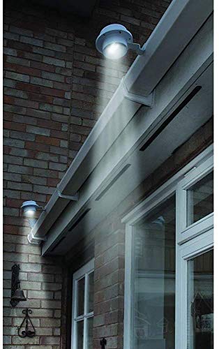 6Pack Outdoor Solar Gutter LED Lights - White Sun Power Smart Solar Gutter Night Utility Security Light