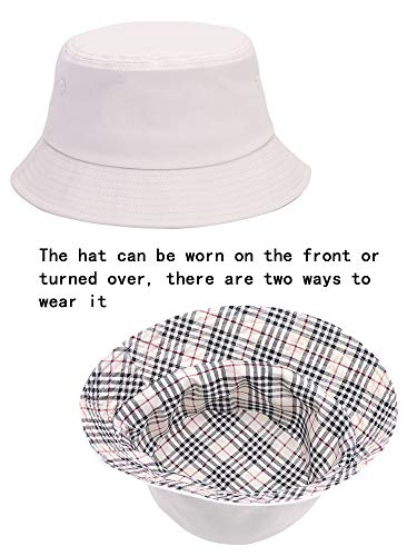3 Pack Cotton Bucket Hat Summer Sun Hat UPF 50 UV Protection Sun Cap Fisherman Fishing Cap for Unisex Women Men Outdoor Sport Hiking Camping Traveling (Color Set 1) - Image 3