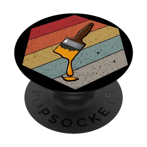 Painters Artists Painting Lover Retro Vintage Pallet Brush PopSockets PopGrip Intercambiabile