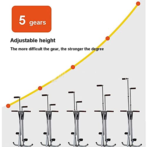 Image of Fitness Exercise Step Climber Indoor Vertical Climbing Exercise Machine Adjustable Stepper Trainer for High-Intensity in