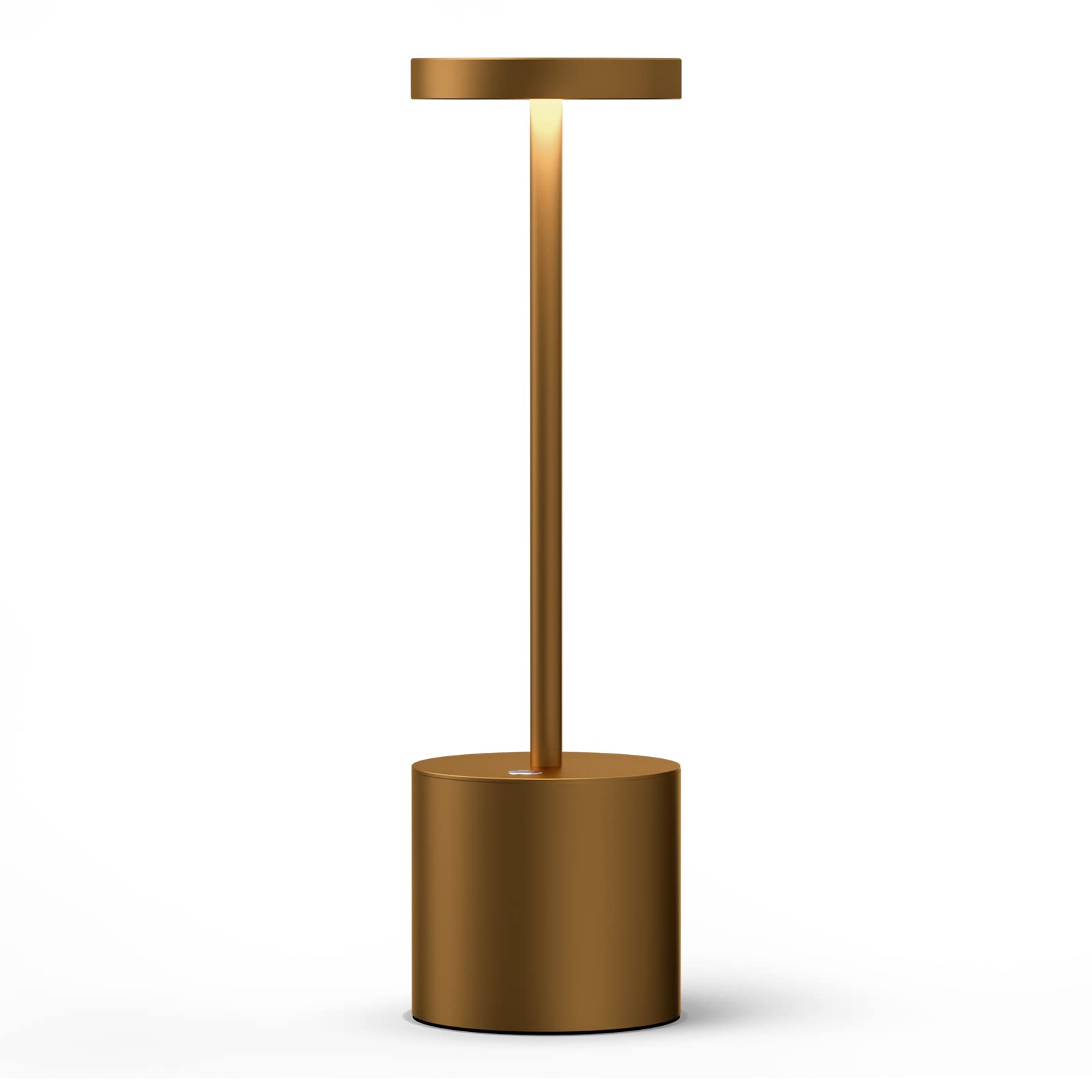 SLSMD Tischlampe Kabellos,Metall Aluminium Dimmbar LED Akku Tischleuchte,Tragbar USB Aufladbar Nachttischlampe, Geeignet für Indoor Outdoor Esszimmer Bar Terrasse