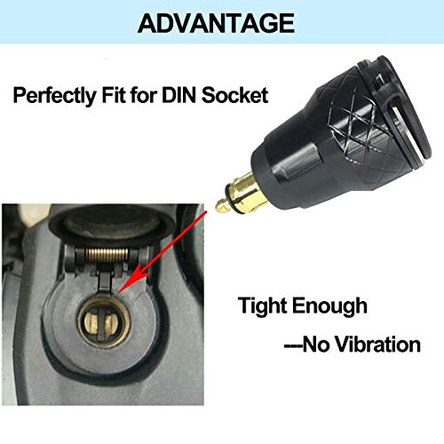 Image of iMESTOU Motorcycle DIN to Dual USB Power Charger Quick Charge 3.0 DIN USB Adapter Aluminum with Voltmeter Compatible with BMW Triumph Tiger Ducati