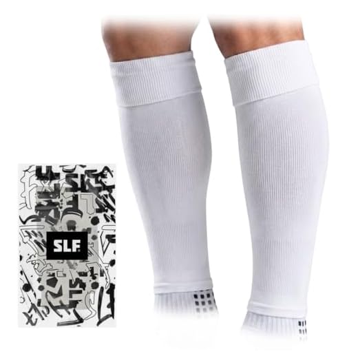 SLEEFS Football Leg Sleeves [1 Pair - Adult - White] - For Adult & Youth - Calf Compression Sleeves for Men and Boys