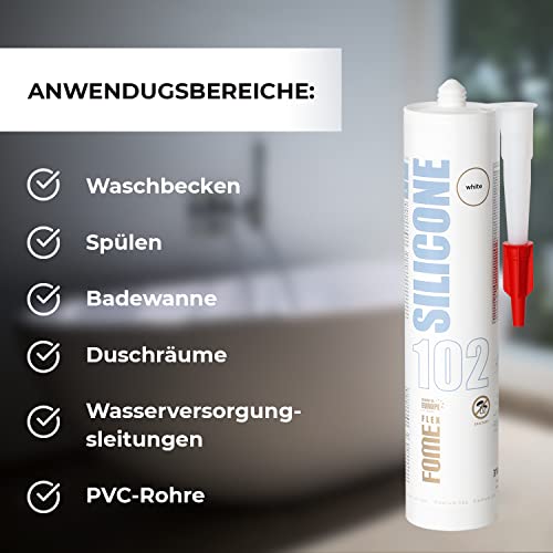 Sanitärsilikon Fome Flex – Dichtmasse für Bad und Sanitärbereiche (310 ml)