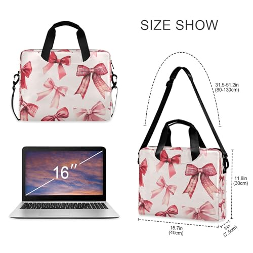 Maletín para portátil con diseño moños rosa miniatura 4