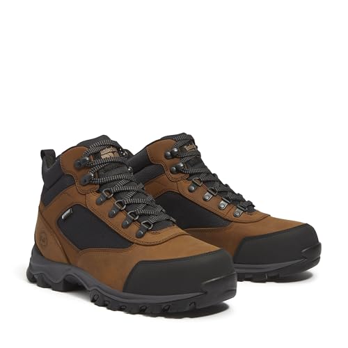 Timberland PRO Timberland PRO Men's Keele Ridge Steel Safety Toe Waterproof Industrial Hiker Work Boot, Brown/Black, 11W US