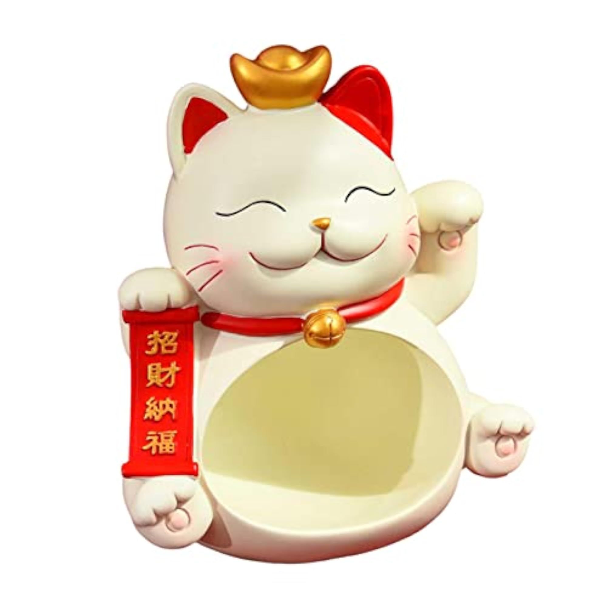 Cat Sculpture Storage Bowl for Table Decoration