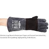 RAPICCA Handschuhe für den Umgang Mit Tieren Bissfeste verstärkte Lederpolsterung Hund, Katze, Kratzer, Falke, Greifer, Reptilien, Schlangen 40.6cm
