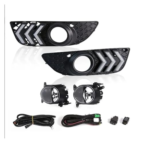 Kit anti-brouillard LED DRL 12V avec câbles et calandre de remplacement Mitsubishi Lancer 2008-2013
