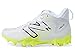 New Balance Kid's FreezeLX V4 Lacrosse Shoe, White/Hi-Lite/Black, 2.5 Medium US