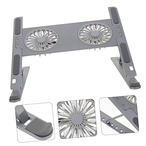 Soporte ajustable para laptop con ventilador y aluminio miniatura 5