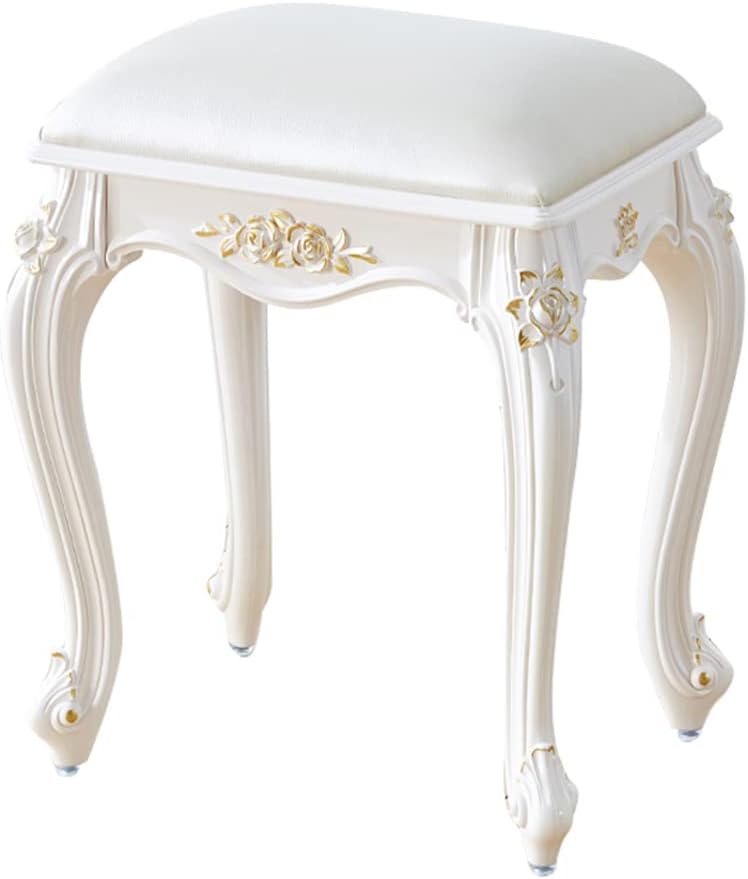 Modern Makeup Stool with ABS Plastic Steel Legs and PU Leather