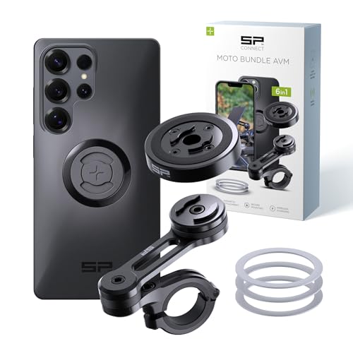 SP CONNECT Moto Bundle mit Anti Vibration Module | SPC+ | kompatibel mit Samsung S25 Ultra | Handyhalter für Motorrad Bike Moped Roller | Gadget Halterung für Navi