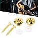 Gold Metal Guitar Strap Button Locking Secure Lock Universal Guitar Strap End Pins for Acoustic, Electric, Bass, Ukulele with Stylish Aesthetics, Easy Replacement Design