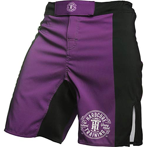 Image of Hardcore Training Fight Shorts Recruit Black Green Red Purple Blue Men's Boxing MMA BJJ Grappling Kickboxing No Gi
