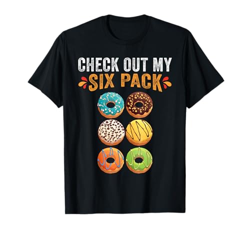 Echa un vistazo a My Six Pack Donut Hombres Mujeres Divertido Gimnasio Camiseta
