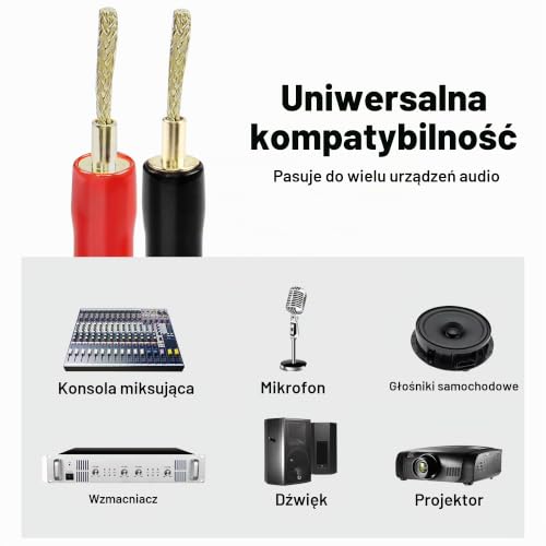 MEIRIYFA Flex Pin złącze wtykowe bananowe, plecione, 2 mm, wtyk bananowy, pozłacany, audio, do wzmacniacza, przewodów głośnikowych, systemów dźwiękowych (4 szt.)