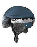 OutdoorMaster Skihelm Set,Kelvin Skihelm mit Skibrille PRO - Snowboard Helm Set für Männer, Frauen & Jugend