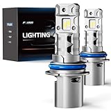 FRANXI 9007/HB5 LED Bulbs fog light bulb, Hi/Low Beam, 1:1 Mini Size, 60W Super Bright 6000K Cool White Plug and Play, IP67 Waterproof, Pack of 2