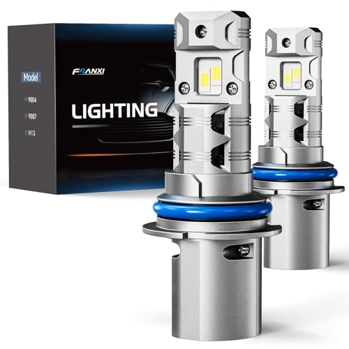 FRANXI 9007/HB5 LED Bulbs fog light bulb, Hi/Low Beam, 1:1 Mini Size, 60W Super Bright 6000K Cool White Plug and Play, IP67 Waterproof, Pack of 2
