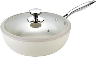 Woks & Stir-Fry Pans Aluminum Alloy Woks, 11 Inch Non-Stick Wok Pan with Lid, No Chemical Coated Flat Bottom Chinese Stir Fry Pans, Multi-Ply Clad Wok and Flat Skillet,