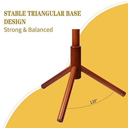 Colapoo Wooden Tree Coat Rack Stand - 3 Adjustable Sizes 8 Hooks - Corner Coat Rack Freestanding For Office Entryway Bedroom Hall Tree Coat Hanger For Jacket Hat Clothes (Black) #TOP3