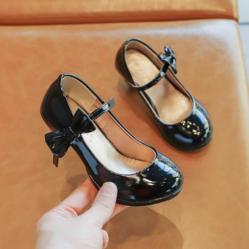 IWIHMIV Girls Dress Shoes Low Heels for Little Girl Mary Jane Shoes Flower Girl Princess Wedding Party Toddler Girl Dress Shoes3