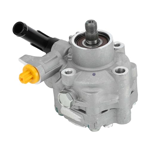 A ABSOPRO Pompa Servosterzo No.34430AG03A/34430AG050 Pompa Assistita per Subaru Forester 2009-2013 H4 2.5L per Subaru Impreza 2008-2014 Lega di Alluminio Tono Argento Costante