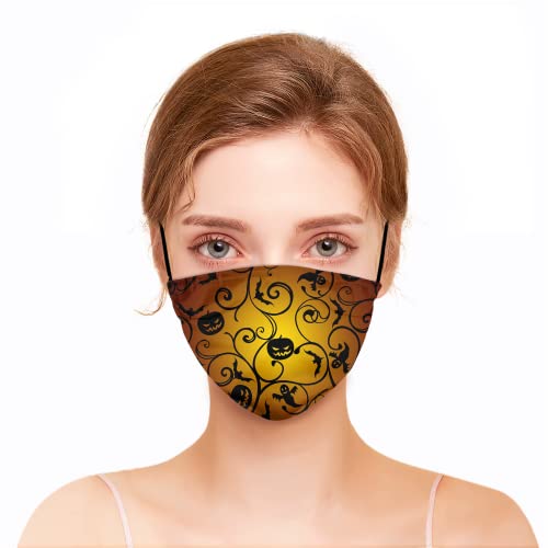 Unisex Adult 3Pc Washable Cloth Face Mask Halloween Art Face Mask Reusable Personalized Face Mask 19-M #TOP1
